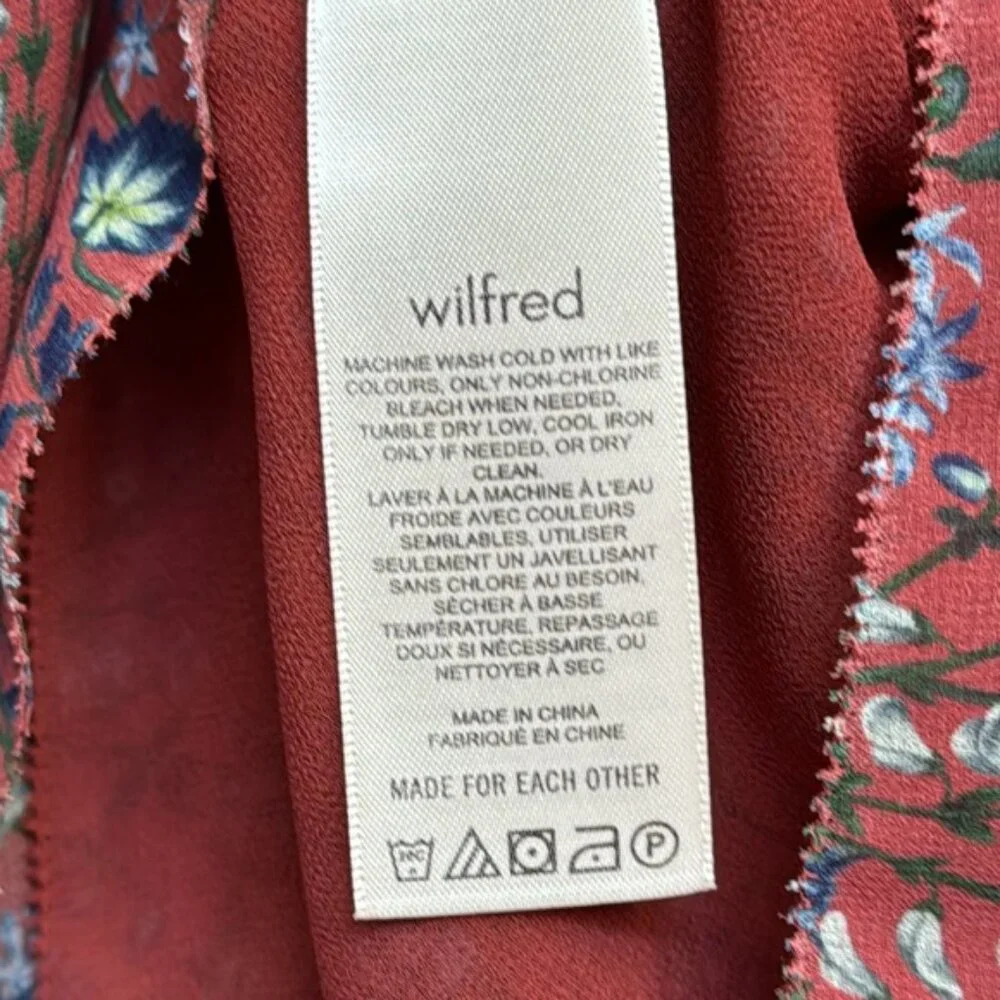 Aritzia Wilfred Floral Sleeveless Chanson Blouse Size M - Picture 7 of 9